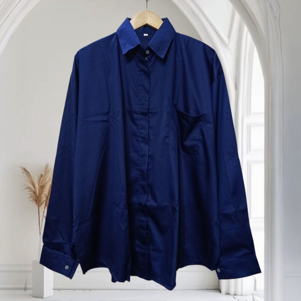 Kemeja Wanita Jumbo LD 150 Baju Ukuran Besar Big Size Plus Size Oversize