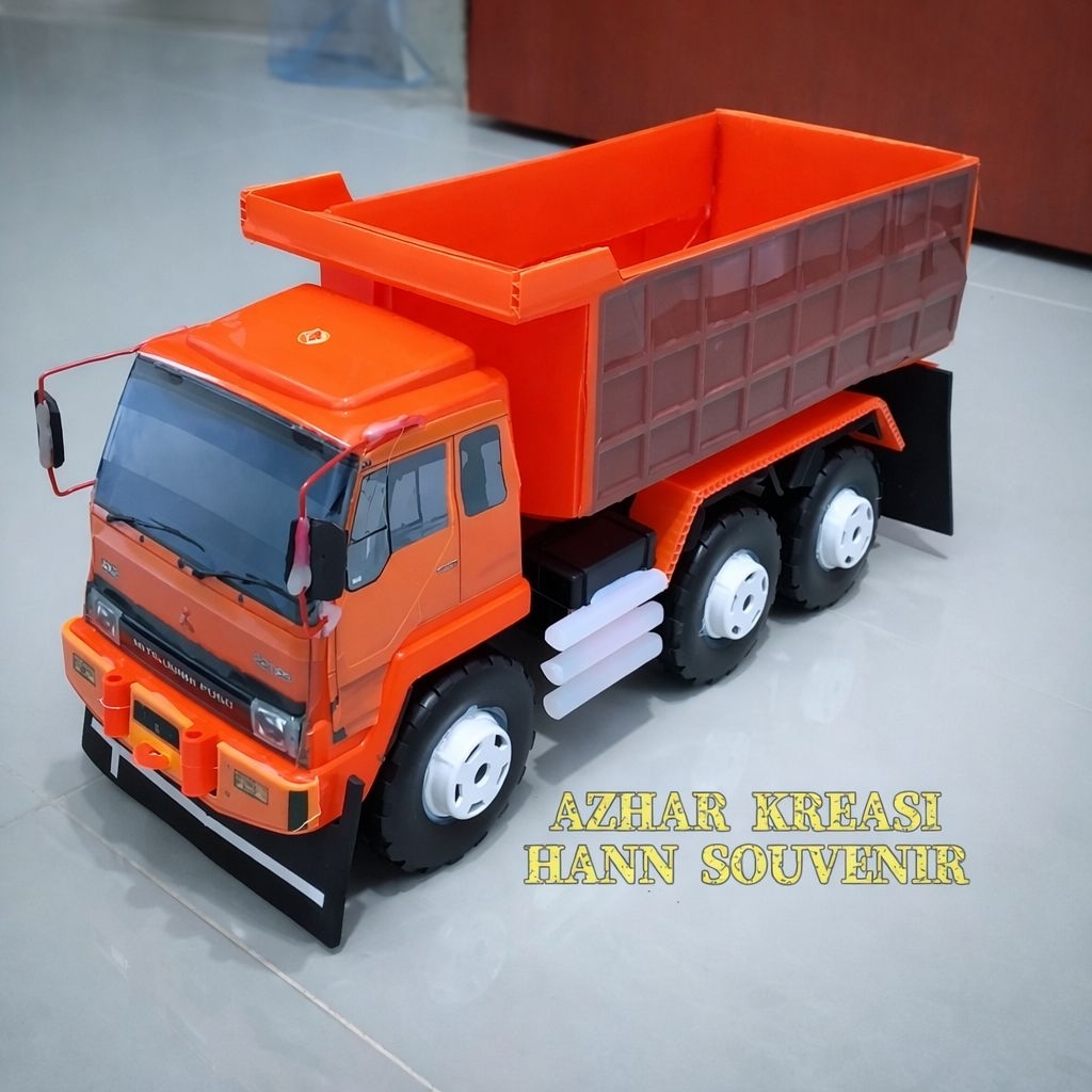 mainan truk plastik modifikasi dump truk fuso fighter 220ps