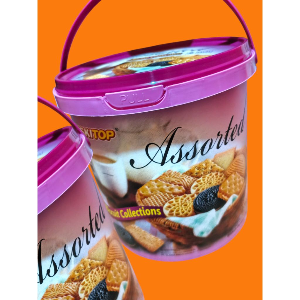 Biskitop Biskuit Aneka Rasa Kemasan Ember 400 gram