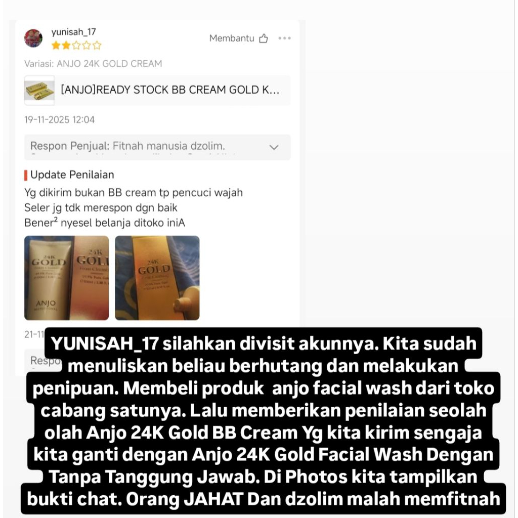 [ANJO]BB CREAM GOLD ANJO 24K GOLD BB CREAM SPF 50 PA+++