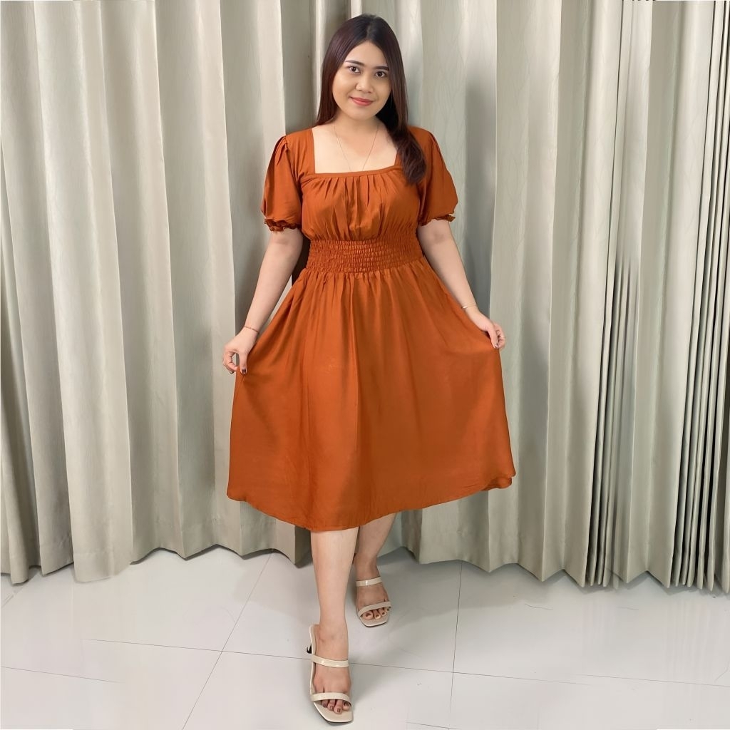 Dress Maharani Daster Pinggang Kerut Kekinian Terbaru / Daster Polos Wanita Jumbo