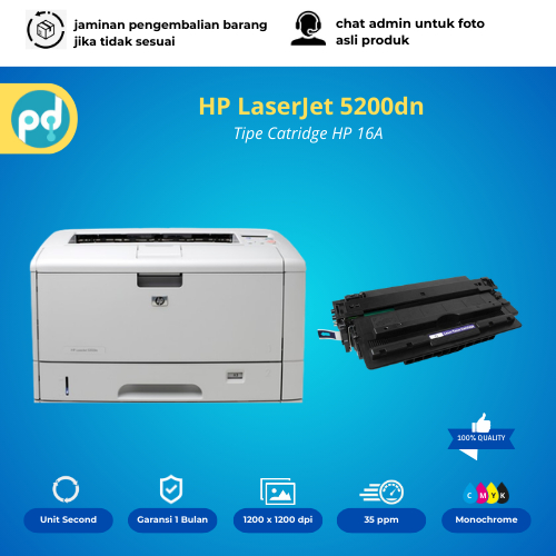 Printer HP LaserJet 5200dn Second - Printer Laser A3 Duplex Otomatis