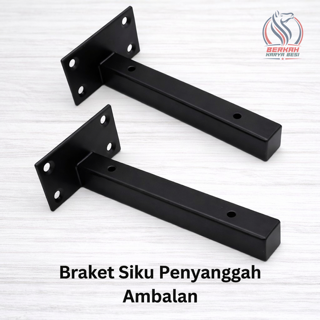 Braket Siku Besi Hollow Penyangga Ambalan Tempel Dinding