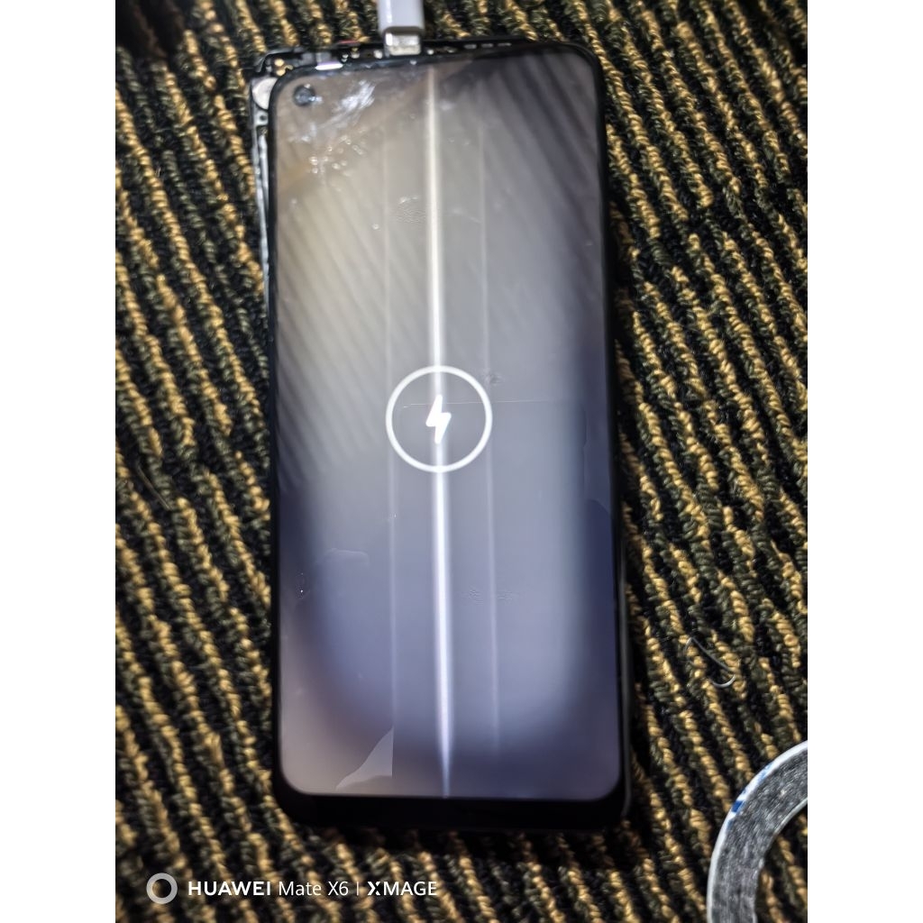 lcd oppo a53 ori cabutan minus layar bergaris