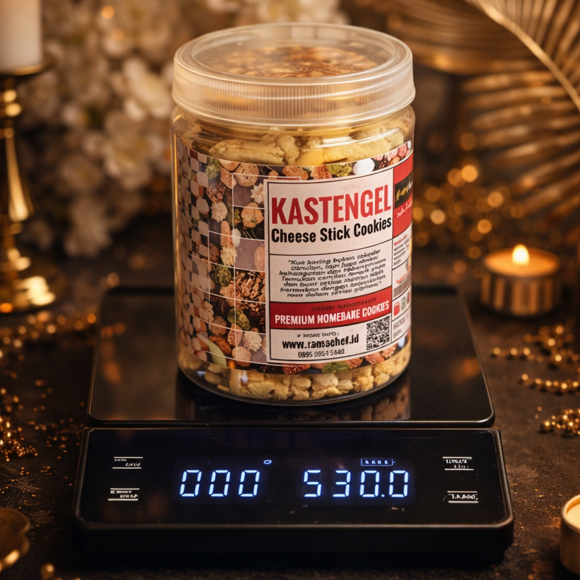 KASTENGEL Triple Cheese Edam Parmesan Cheddar Premium Wisman | Hardtop 350gr & Kemasan Jar 750ml | Spesial Kue Kering Lebaran by RaMaChef