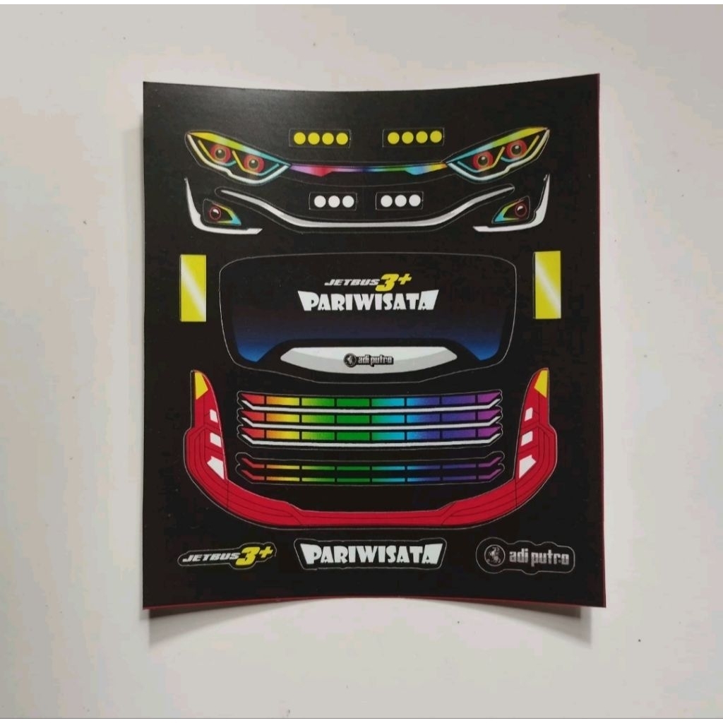 Stiker lampu miniatur bus plastik jb3