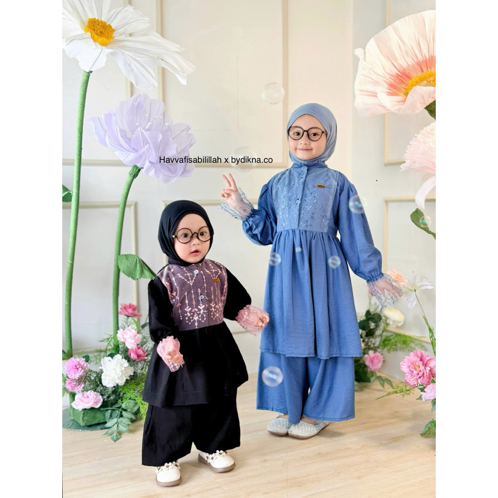 ONESET TUNIK IBU (BUSUI FRIENDLY) & ANAK//PRODUK PO//Oneset tunik ibu dan anak // oneset mix brukat 