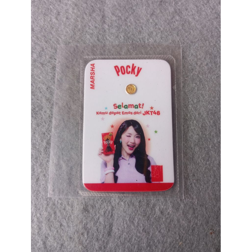 Photocard PC Emas 0,1gr Pocky x JKT48 Official