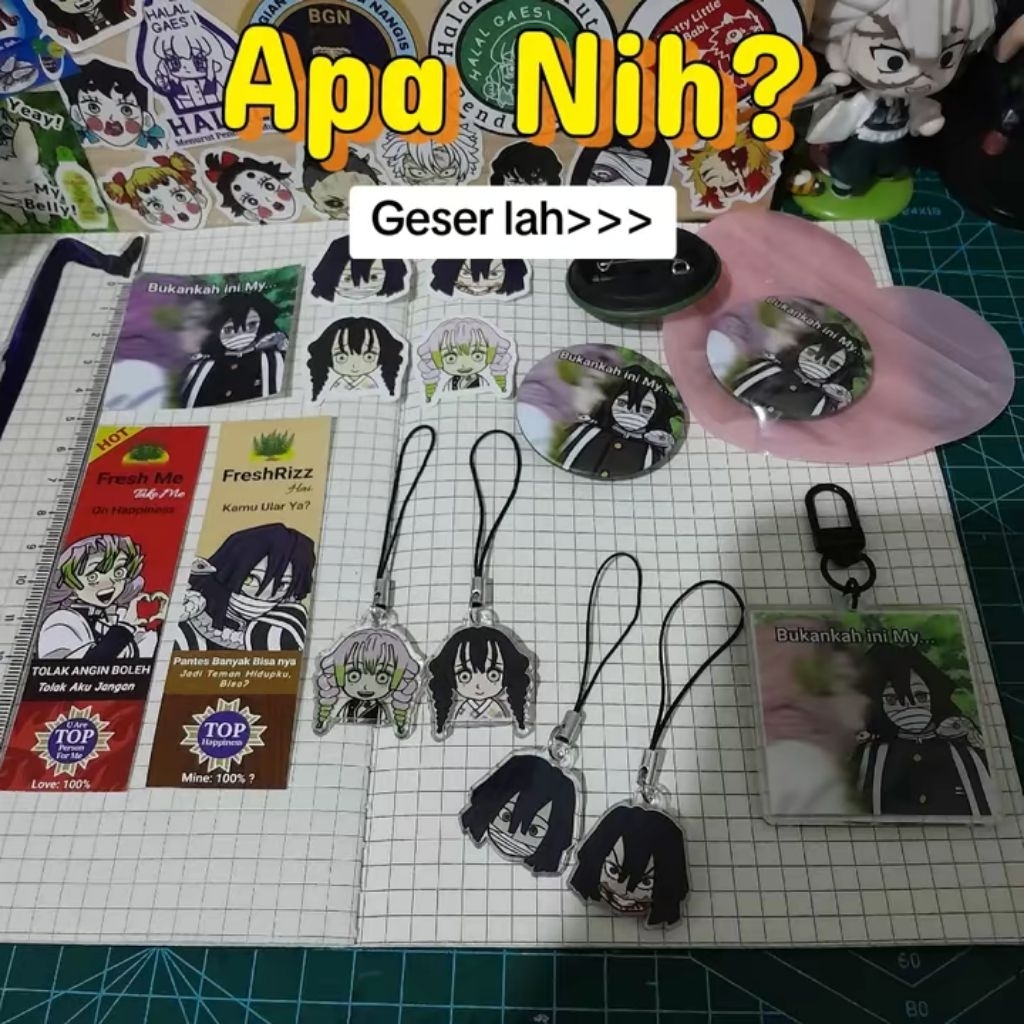 Aneka ObaMitsu Fan Merch/ Obanai Mitsuri Fan Merch/ Obanai Fan Merch Mitsuri Fan Merch/ Kimetsu no Y