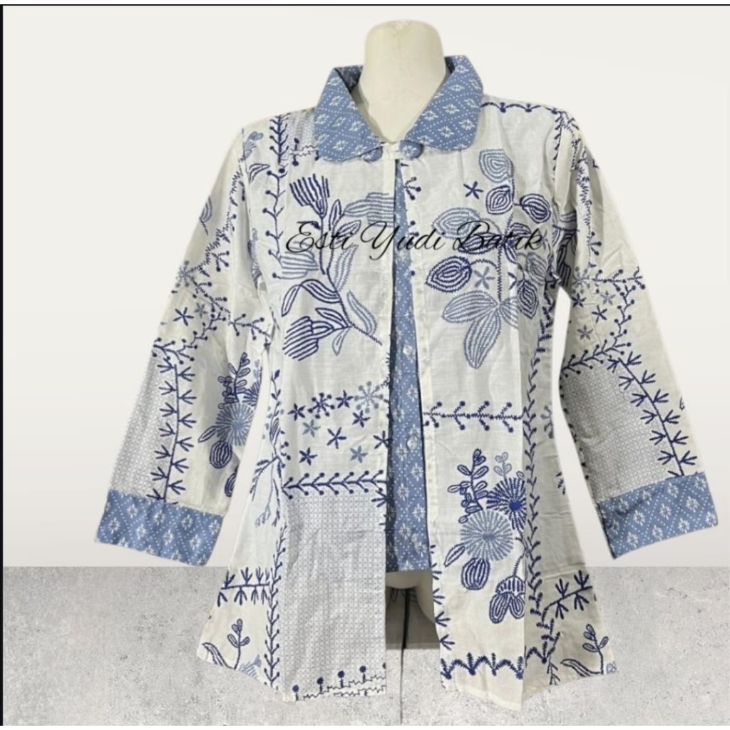 Esti Batik BLUS batik atasan wanita blouse batik modern style blouse batik wanita baju blus wanita k
