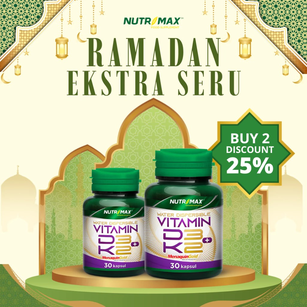 Nutrimax Water Dispersible Vitamin D3 + K2 Suplementasi vitamin D3 dan vitamin K2