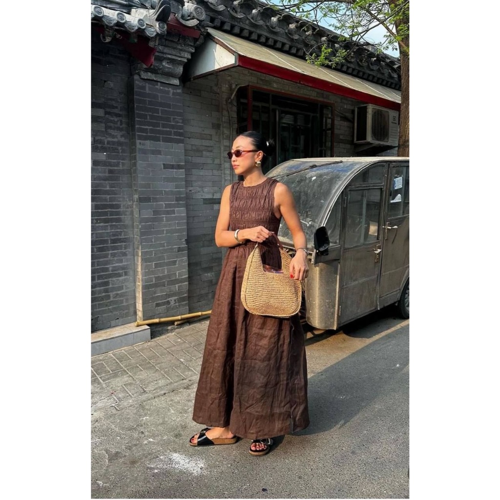 [bajuan] - Bananarila Daily Dress | Casual Dress Big Size | Dress Wanita Tanpa Lengan |  Long Dress 