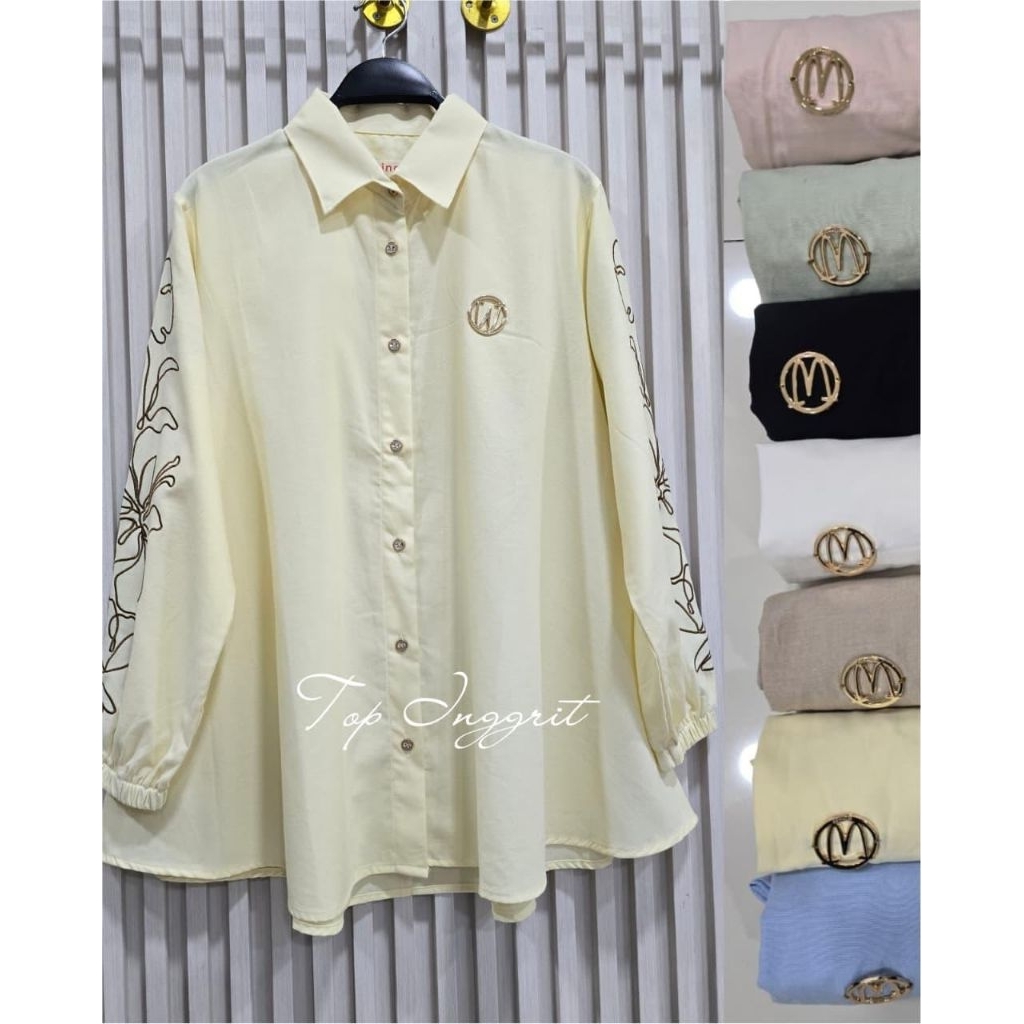 Atasan winody top inggrit / atasan winody top inggrit / Kemeja winody top inggrit /atasan winody kat