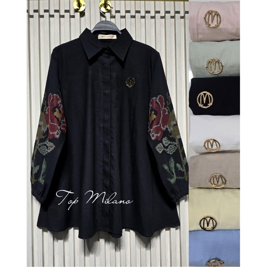 Atasan winody top milano / atasan winody top milano / kemeja winody top milano /Atasan winody terbar