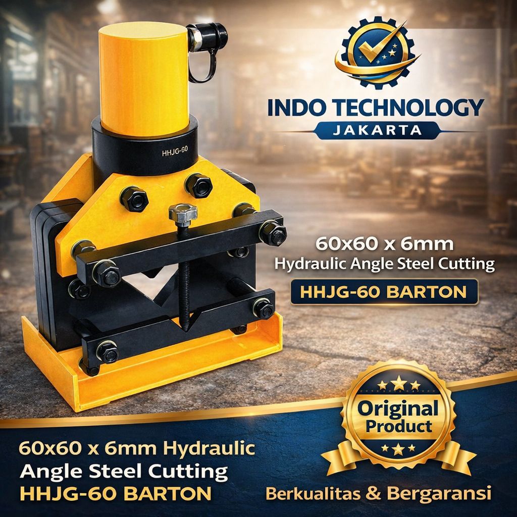 60×60 × 6mm Hydraulic Angle Steel Cutting HHJG-60 BARTON Pemotong Besi Siku Hidrolik 6 mm