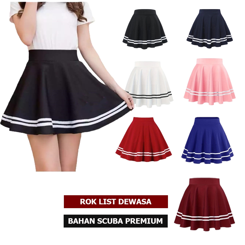 Rok Olahraga Senam Dewasa Gym Zumba Dancer Skirt Flare Rok Mini Olahraga Higth Quality Premium