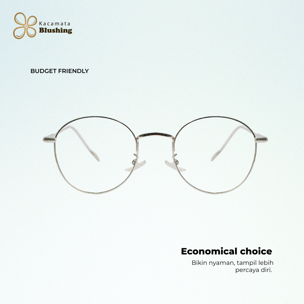 KACAMATA BLUSHING - Frame Kacamata Arden Black Gold Bulat Unisex