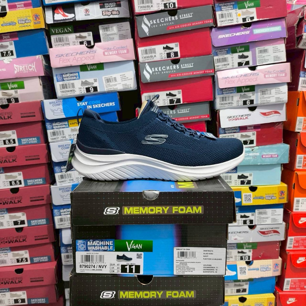 Sepatu Skechers Slop Flection "Navy"