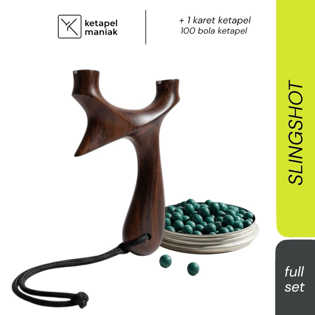 ketapel kayu pocket mirip GZK sonokeling - ketapel olahraga full set