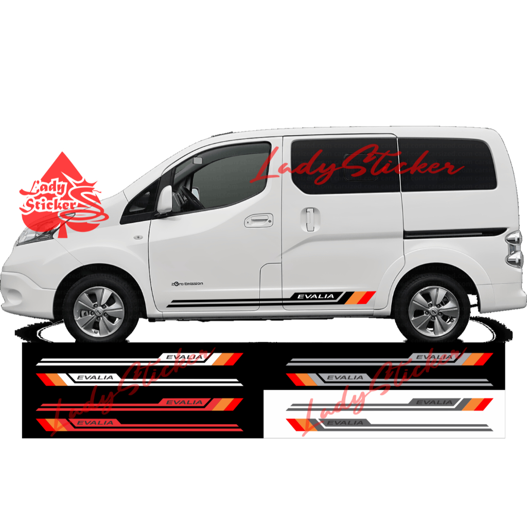 NEW Sticker cutting sticker mobil nissan evalia stiker list bawah mobil evalia