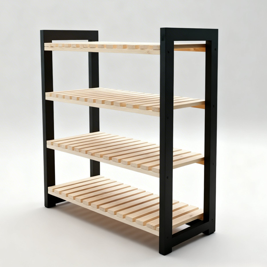 Rak Sepatu 4 Susun Rak Sandal Kayu Indoor Outdoor Tempat Pot Bunga Serbaguna