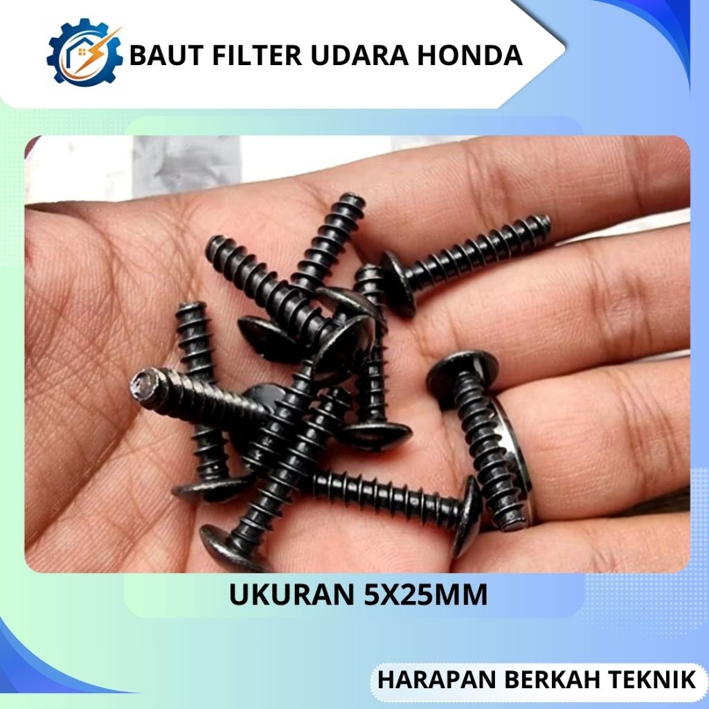 1 set komplit baut box filter honda beat fi / 1 set isi 6 pcs baut box saringan udara untuk Honda be