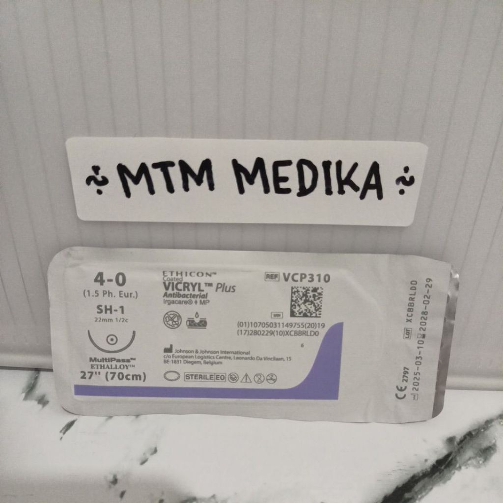 Vicryl Plus 4 0 vcp310 Ethicon Vicryl 4 0 SH-1 22mm Pcs