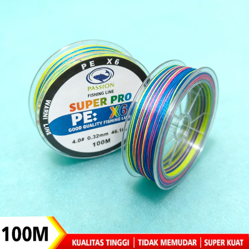 Tali Pancing Germany  Pe X6 100m Senar Pancing Premium Invisible Bahan Nilon Tahan Lama Panjang Pe X