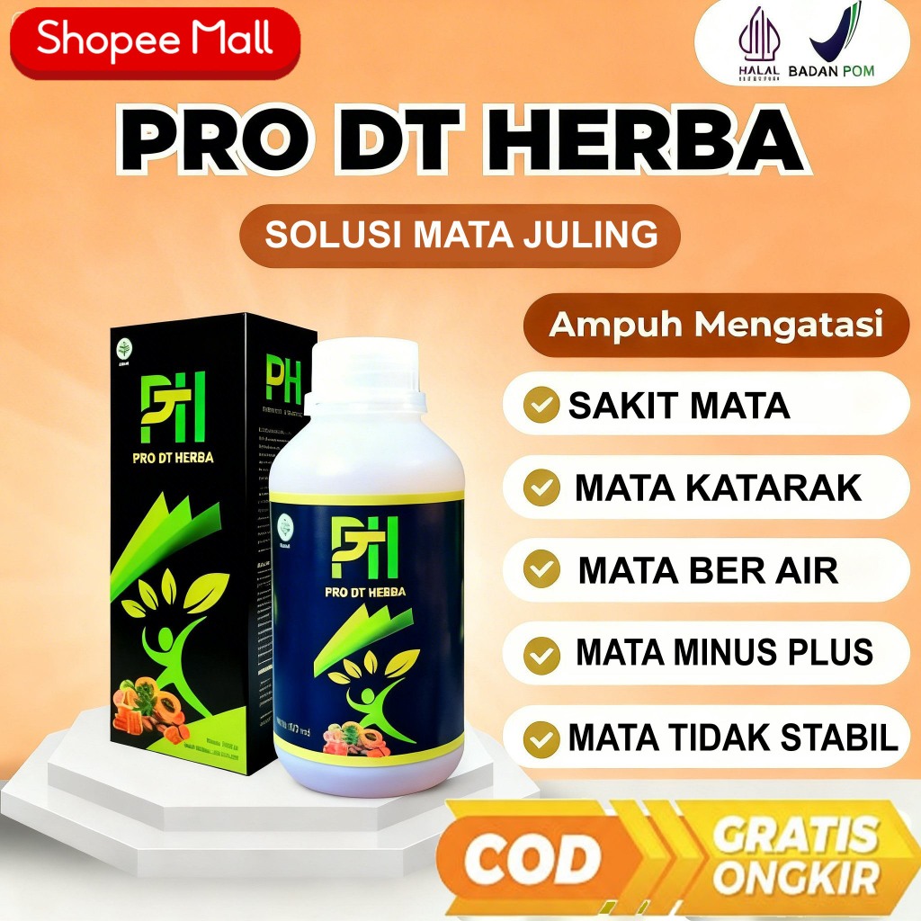 PRO DT HERBA Obat Herbal Mata Juling Belok Cembung Plus Minus Katarak Rabun Glaukoma Tanpa Operasi
