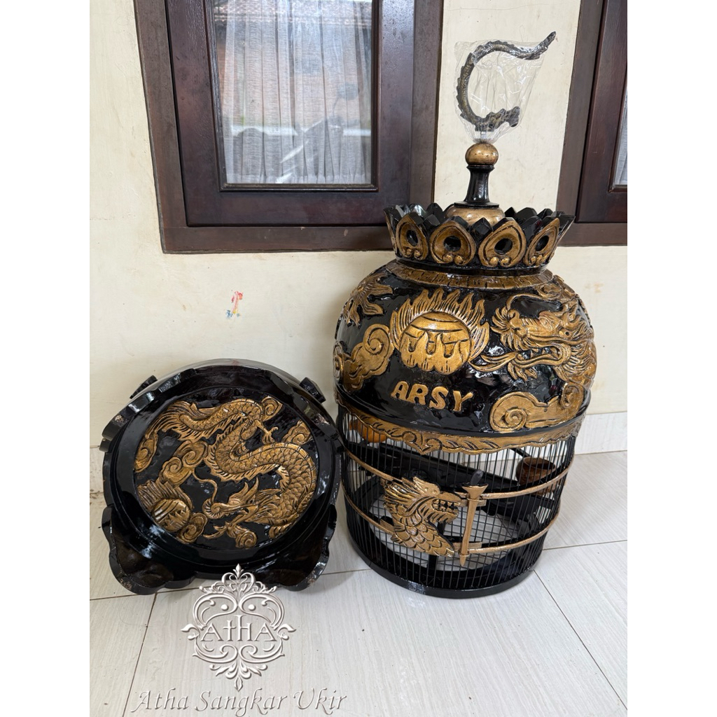 sangkar perkutu/kandang perkutut motif naga