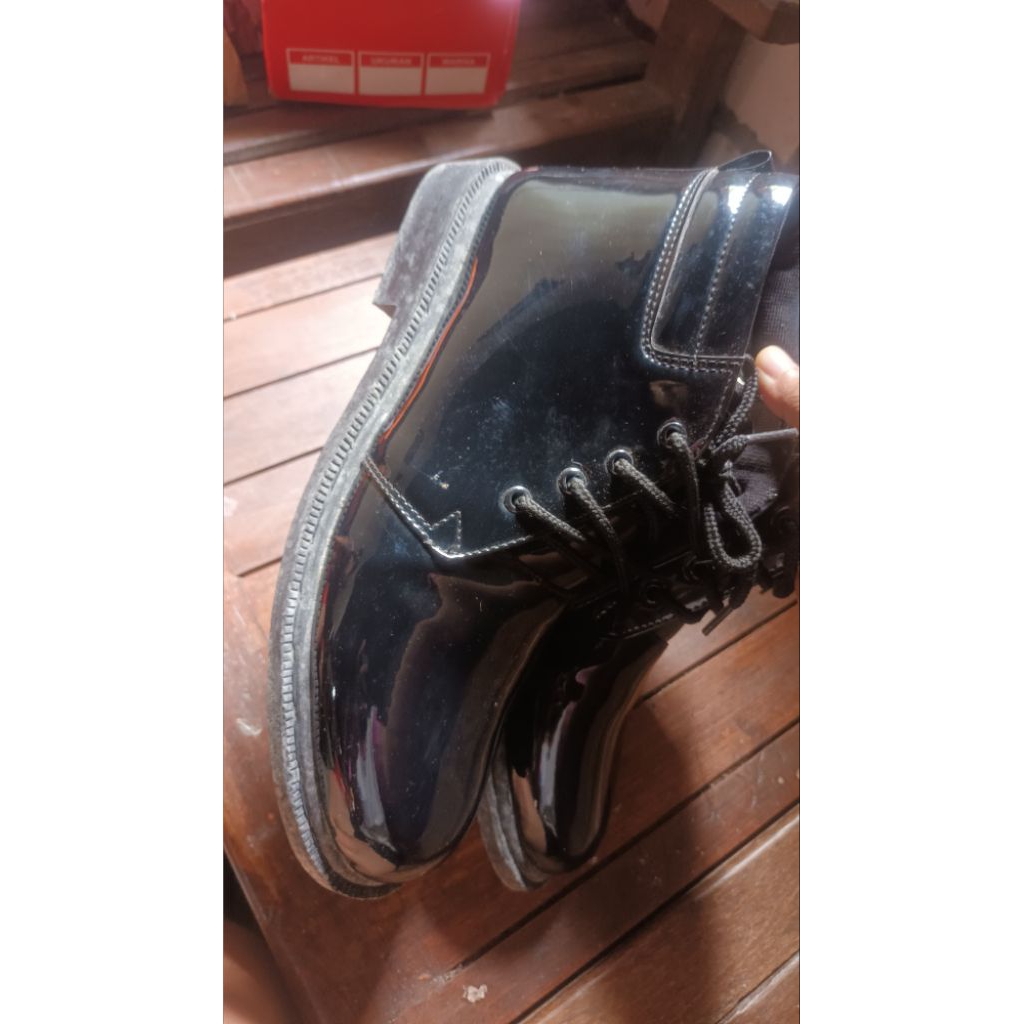 sepatu pdh tni AD tali size 42 preloved mulus like new