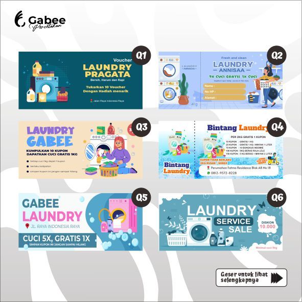 KUPON LAUNDRY / VOUCHER LAUNDRY / CETAK KUPON LONDRI LOUNDRY LAUNDRY