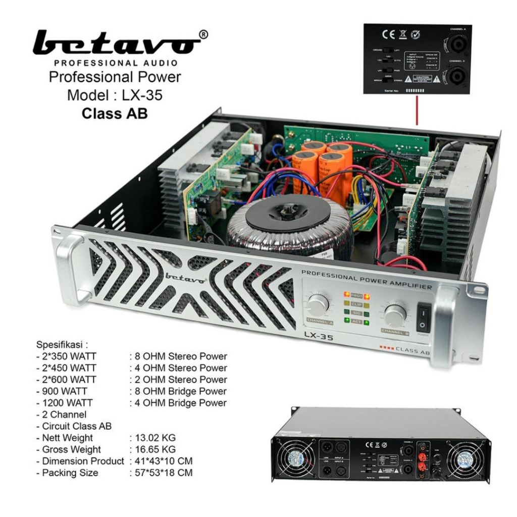 Betavo Audio POWER Amplifier LX-35 Original