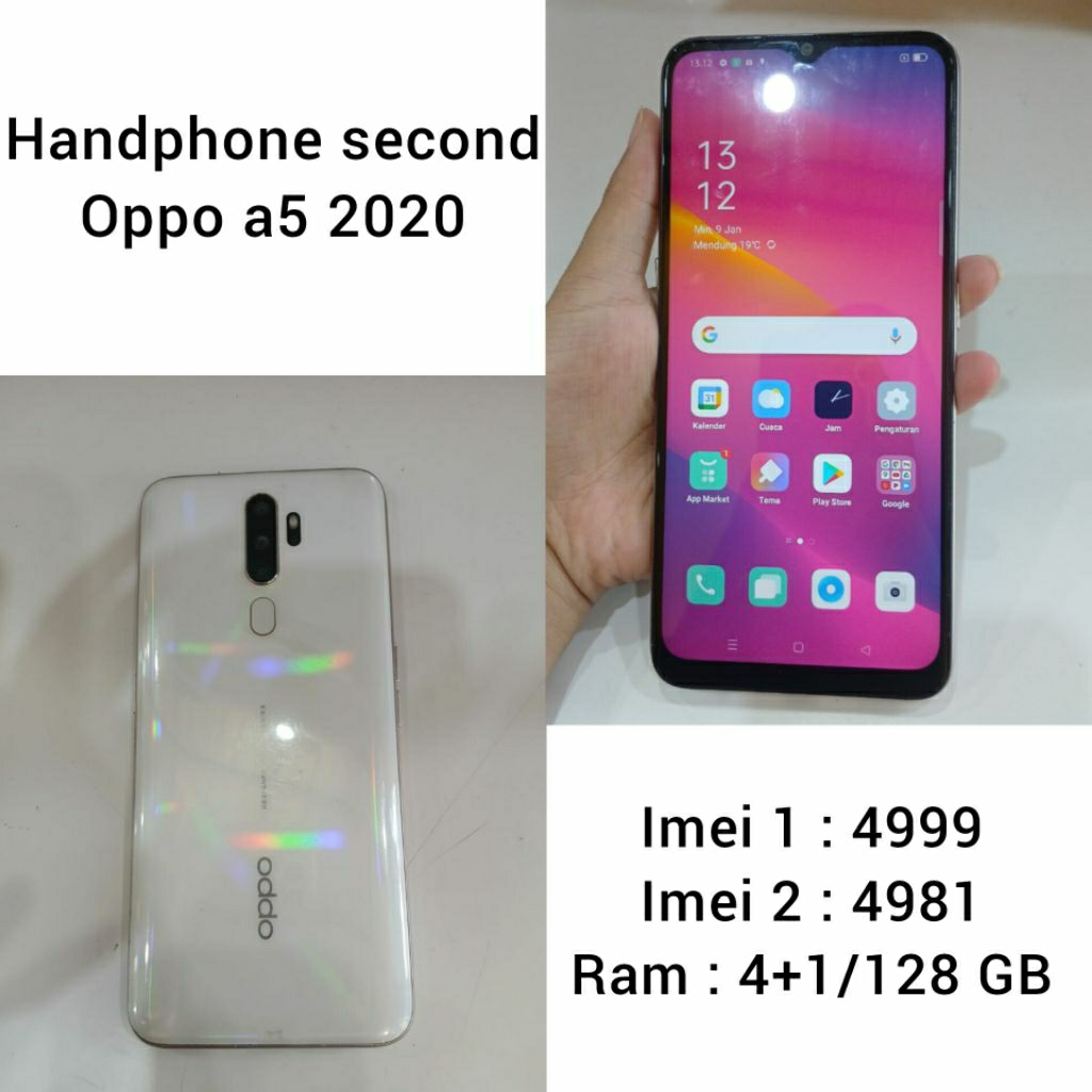 HANDPHONE SECOND OPPO A5 2020 (HARAP MEMBACA DESKRIPSI TERLEBIH DAHULU)