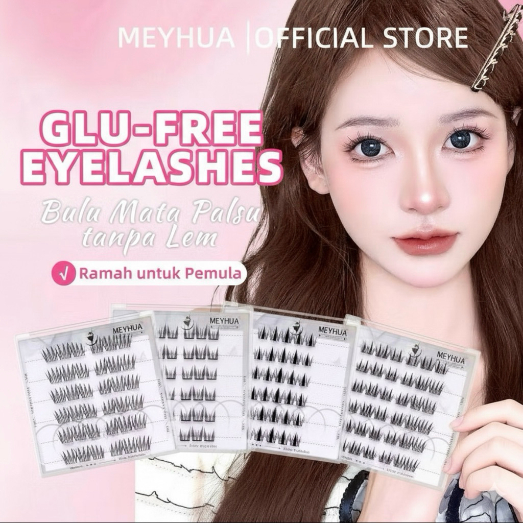 LANGSUNG TEMPEL Bulu Mata Palsu TANPA LEM  -  Eyelash Extension -  Bulumata Individual Lash- MeyhuaL