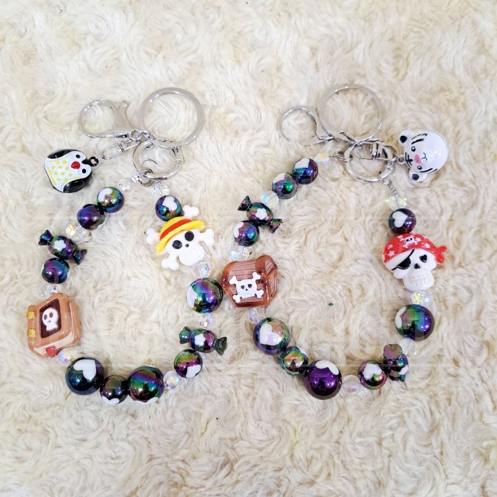 Gantungan Tas One Piece Ring Loceng  Strap HP One Piece Luffy Gantungan Kunci Luffy