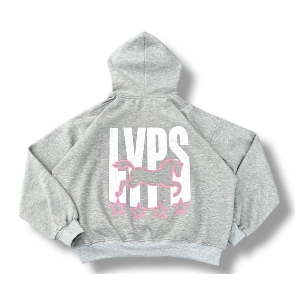 SWEATER HOODIE BOXY LVP + MAHORSES OVERSIZE UNISEX PRIA WANITA COD