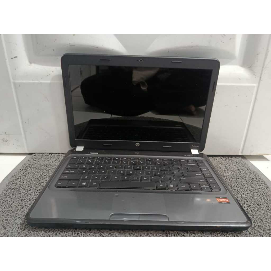 Laptop hp pavilion g series   Windows 10 pro 64-bit  Processor AMD A4-3305M 1.9GHz Ram 5 GB Penyimpa