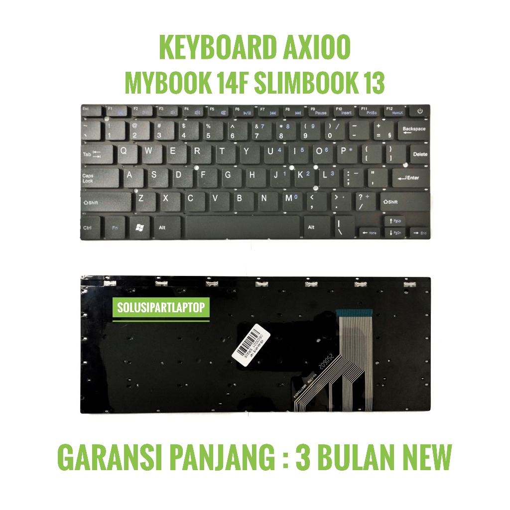 KEYBOARD AXIOO MYBOOK 14F SLIMBOOK 13 - Black