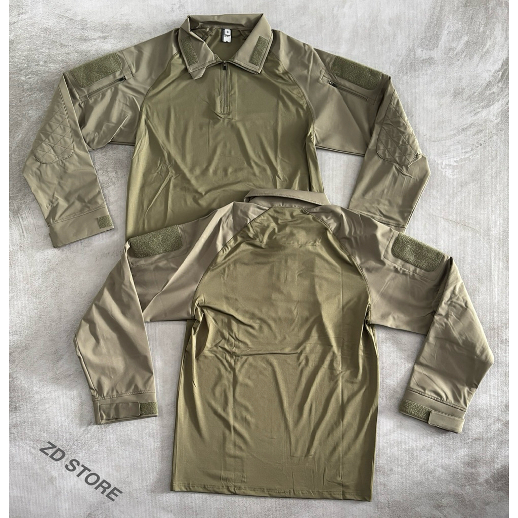 Kaos Kombet TACTICAL BRIMOB HIJAU JATAH 2025/Kaos BDU BRIMOB HIJAU Bahan SPANDEK
