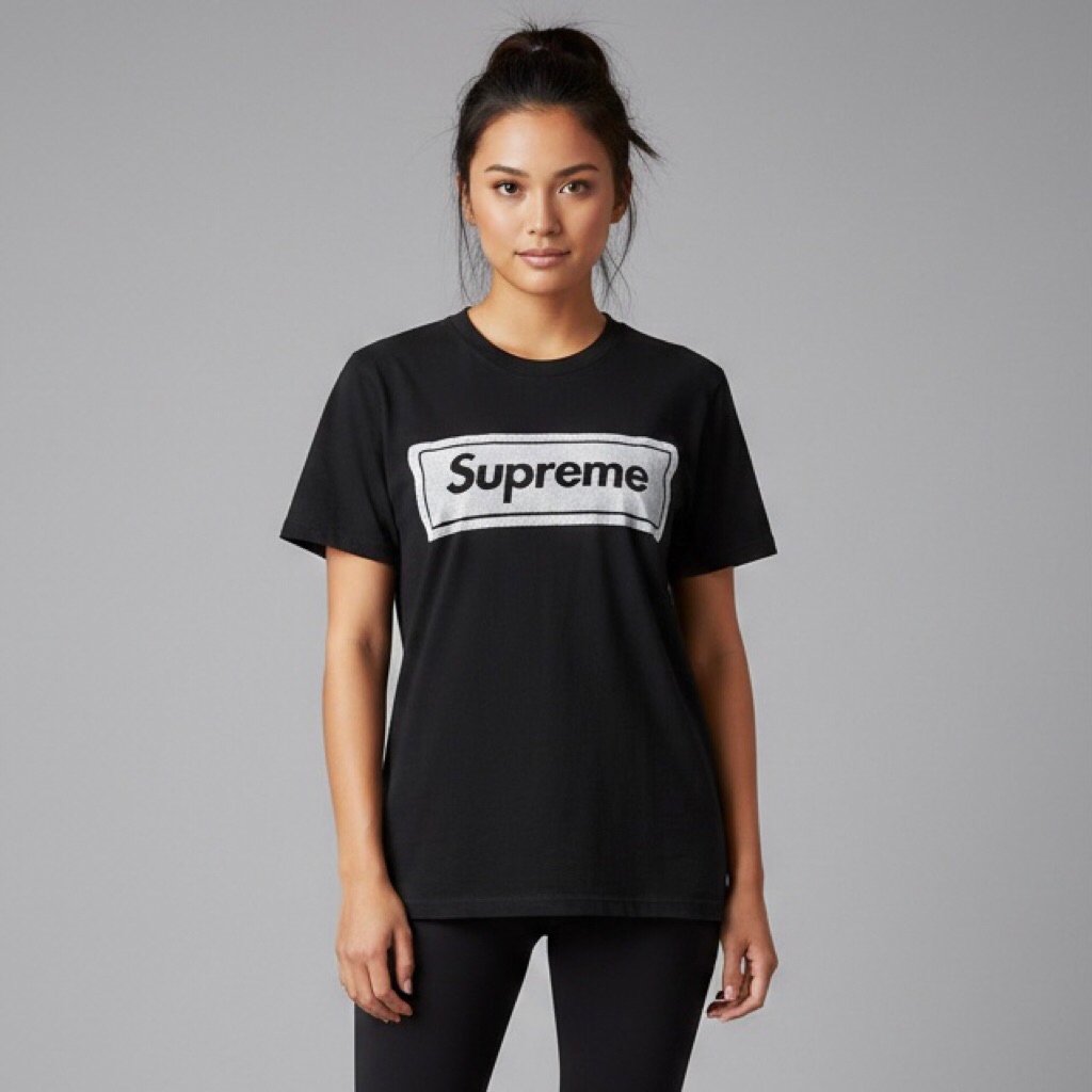 Baju Kaos SUPREME 90 T Shirt Black  Branded Second Preloved