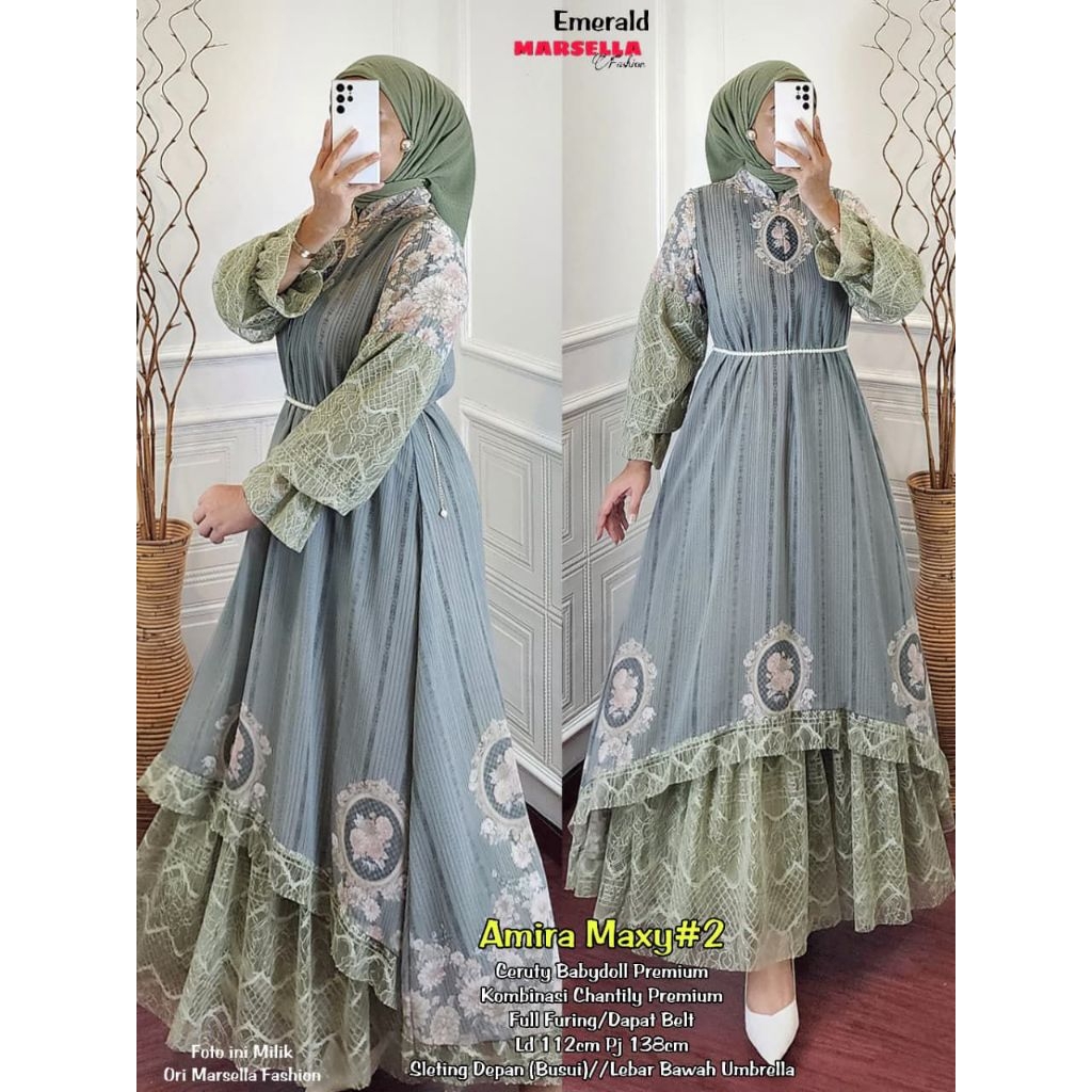 Dress premium Amira maxy #2 Lazura maxy by marsella