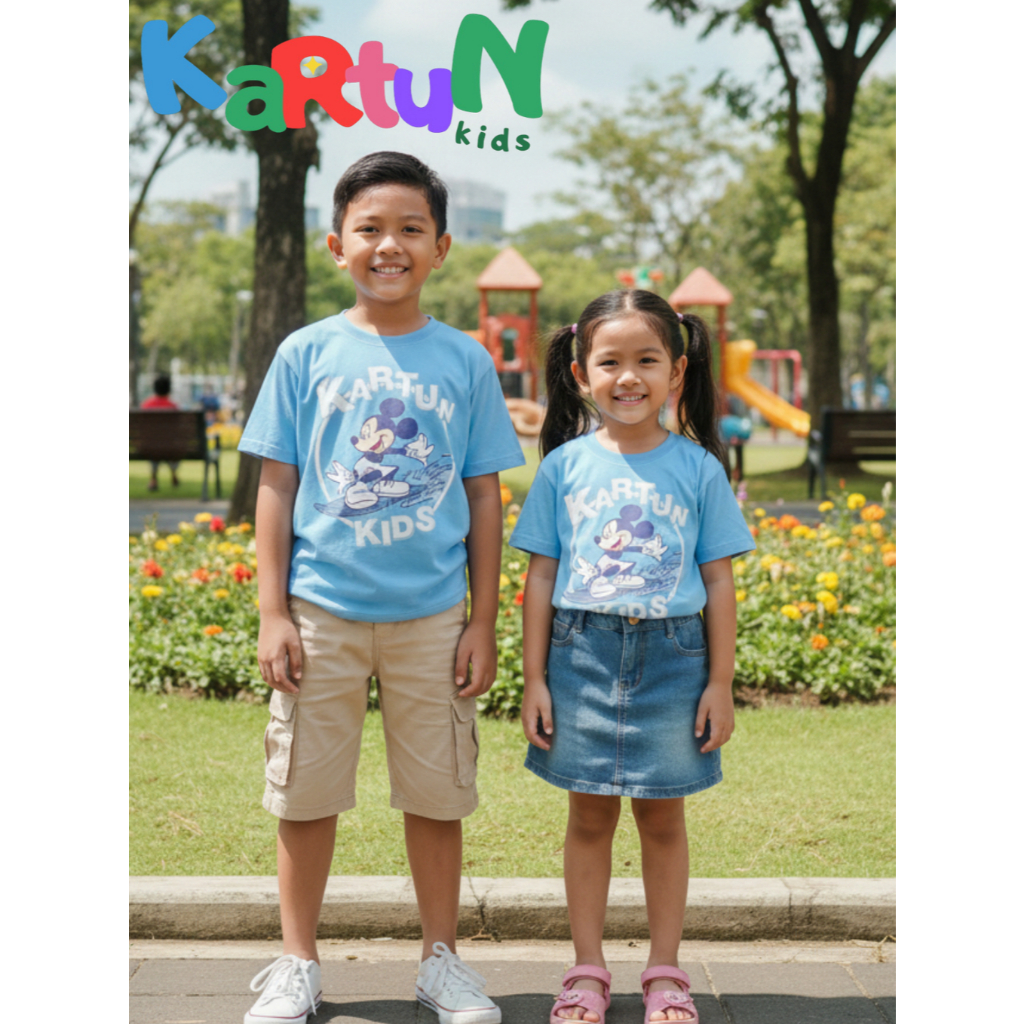 KARTUN KIDS mickey Kaos Anak Oversize Katun | Kaos GAMBAR Karakter Anak Laki Laki Perempuan Usia 3-1