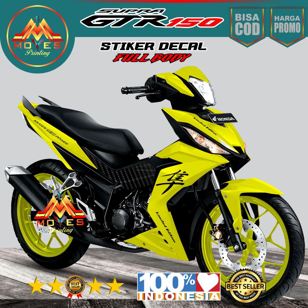 Terbaru Decal Supra GTR 150 Full Body Stiker Motor Gtr 150 Full Body Striping Supra Gtr 150 Polos St
