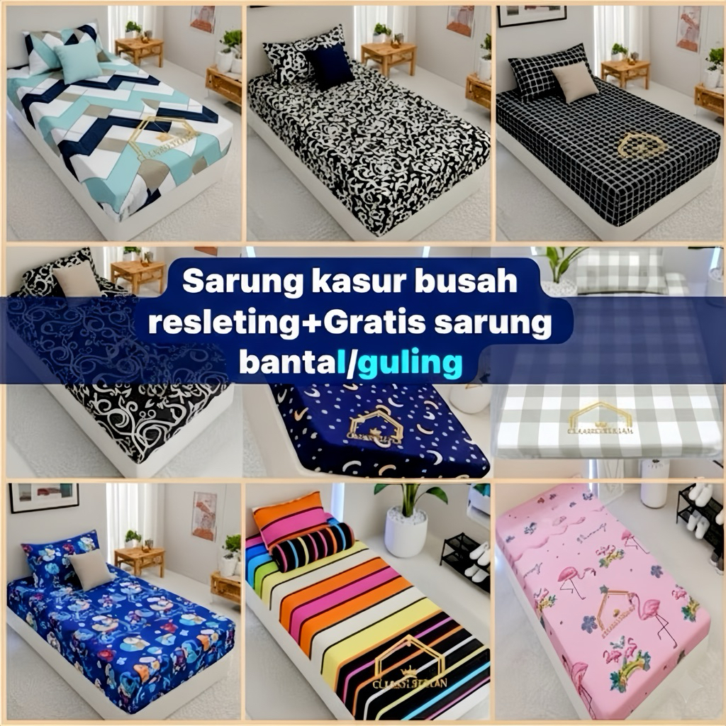 SARUNG KASUR RESLETING PRAKTIS  UKURAN 50x180x10 60x180x10 70x180x10 80x180x10 90x180x10 110/120x140