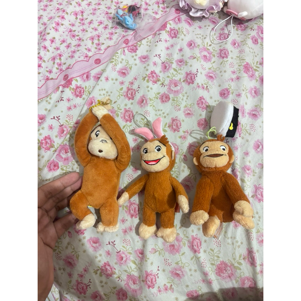 curious george plush keychain