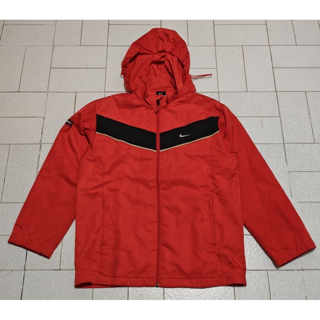 Jaket Sport Windbreaker N*** Just Do It Merah