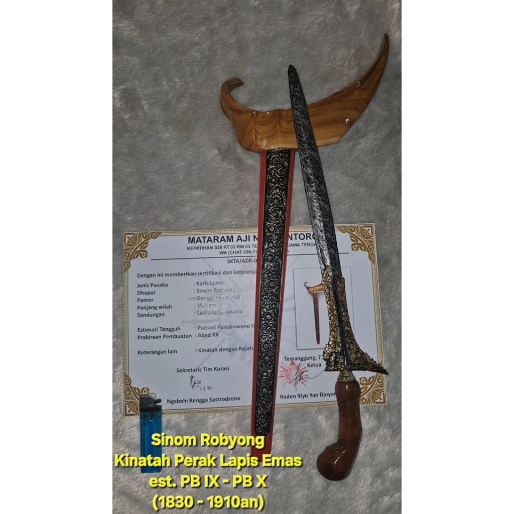 Keris Pusaka Sinom Robyong
