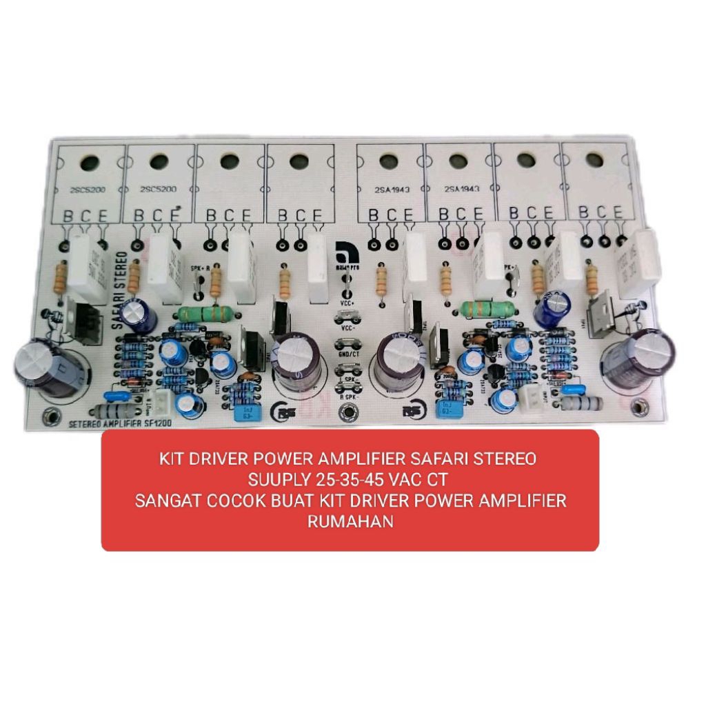 Kit driver power amplifier safari stereo