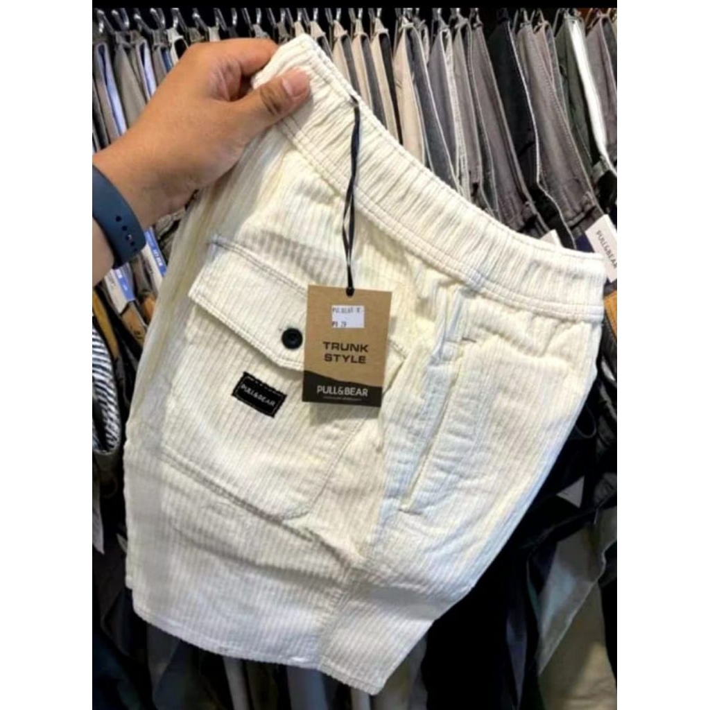 real pict Broadshot Corduroy celana pendek pria dewasa/jumbo 27-40